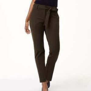 Loft Slim Tie Waist Custom Stretch Pant, Size 16 Tall